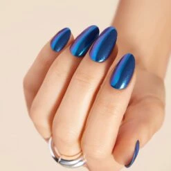 Sapphire Glaze-Almond -Nail Obsessed Store PO558 SapphireGlaze Hand